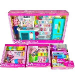 Barbie The Pioneer Woman Doll & Kitchen Set Bundle Barbecue Pasta Dishwasher